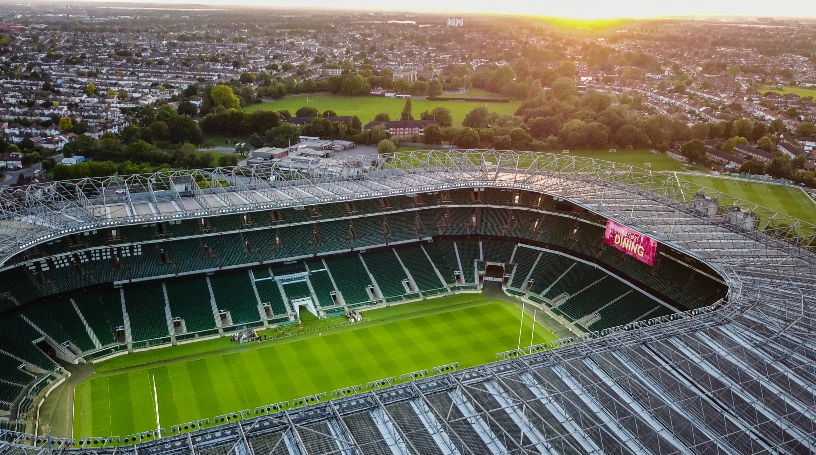 Chauffeur-driven luxury car at Twickenham, Allianz Stadium, for England rugby