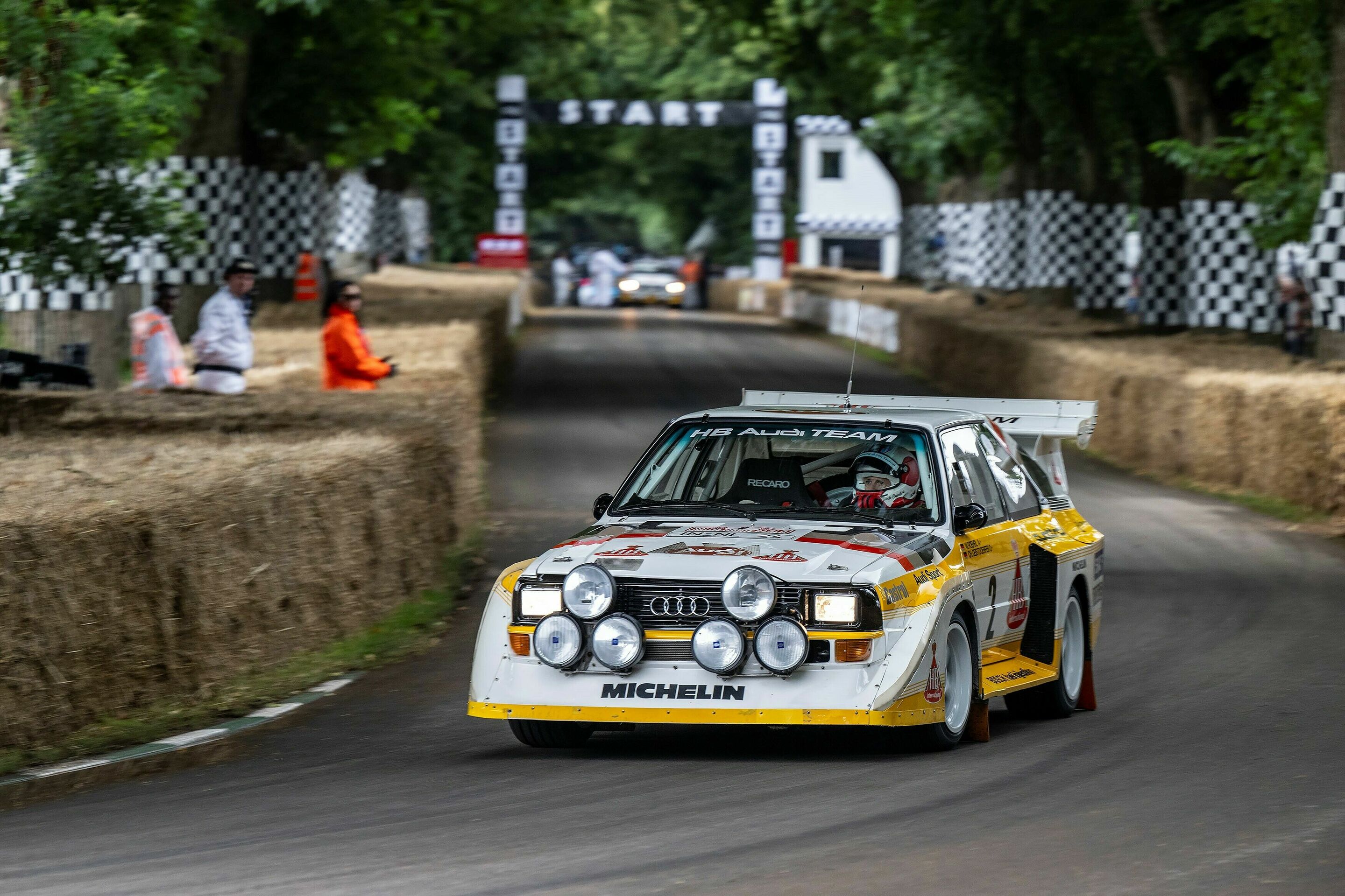 Chauffeur-driven luxury car at the Goodwood Festival of Speed, West Sussex