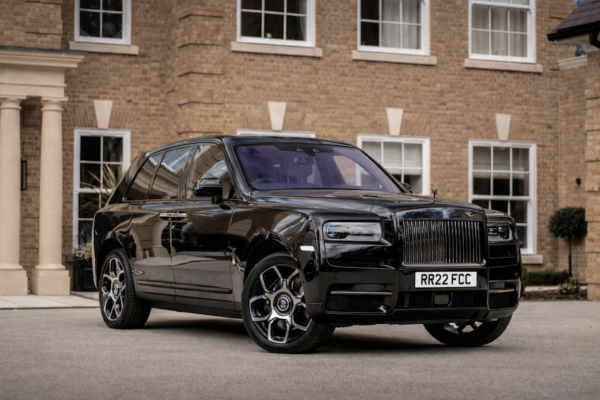 Black Rolls-Royce Cullinan luxury SUV chauffeur car in London