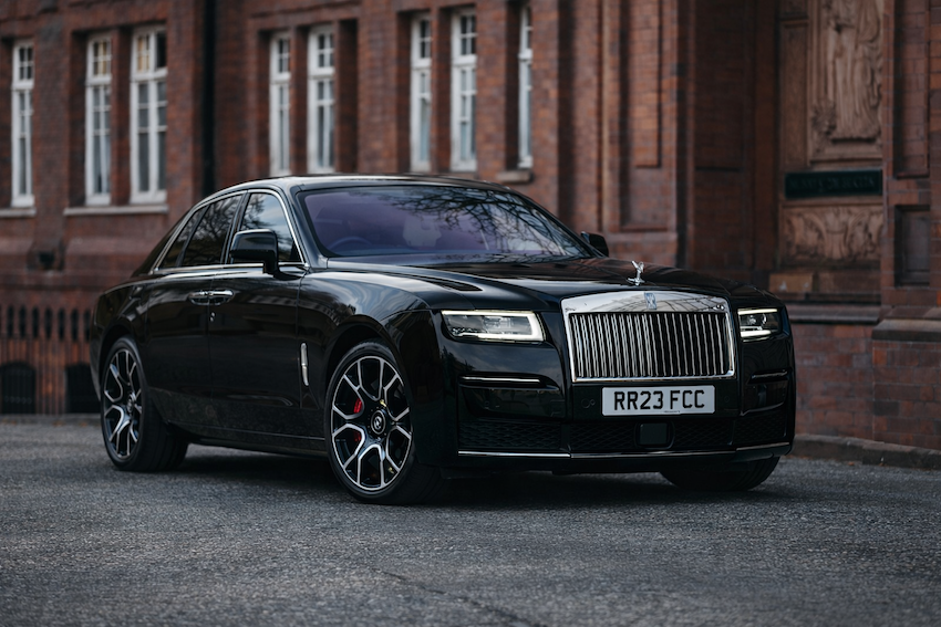 Black Rolls-Royce Ghost chauffeur car in London