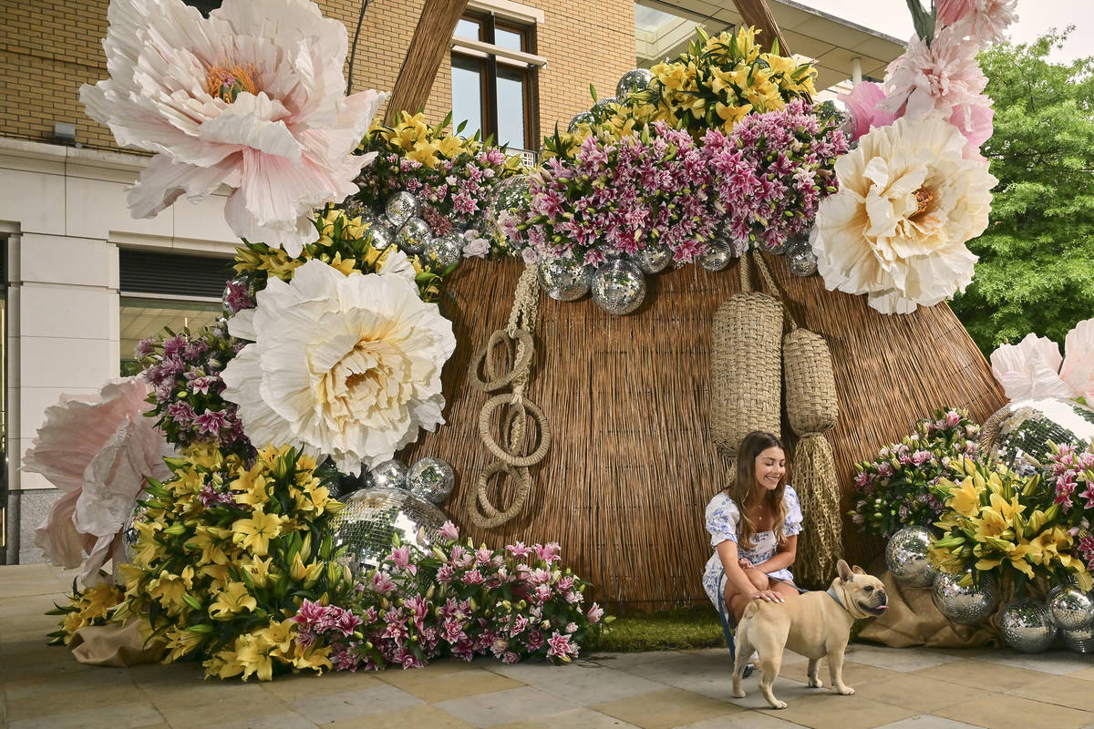 Floral display at the RHS Chelsea Flower Show in London