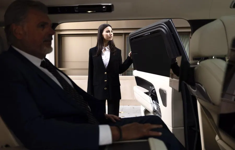 Female chauffeur